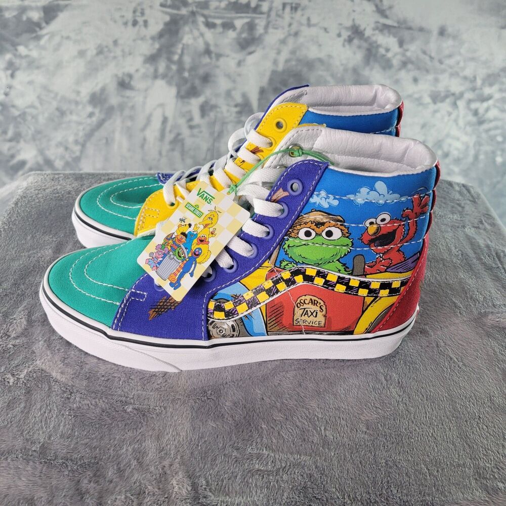 Vans SK8-HI Sesame Street Unisex‎ Shoes Mens Size 5 Womens 6.5 Multicolor